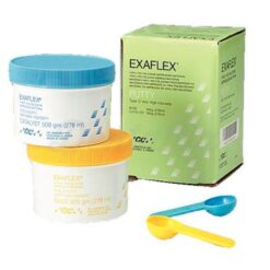 Silicona por Adición EXAFLEX PUTTY Pesada, Presentación Tarros 500 gr/ 278 ml c/u