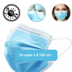 Tapabocas descartables caja x 50