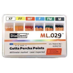 Puntas de gutapercha marcadas con milímetros + inspeccionadas con láser - 100 unids.
